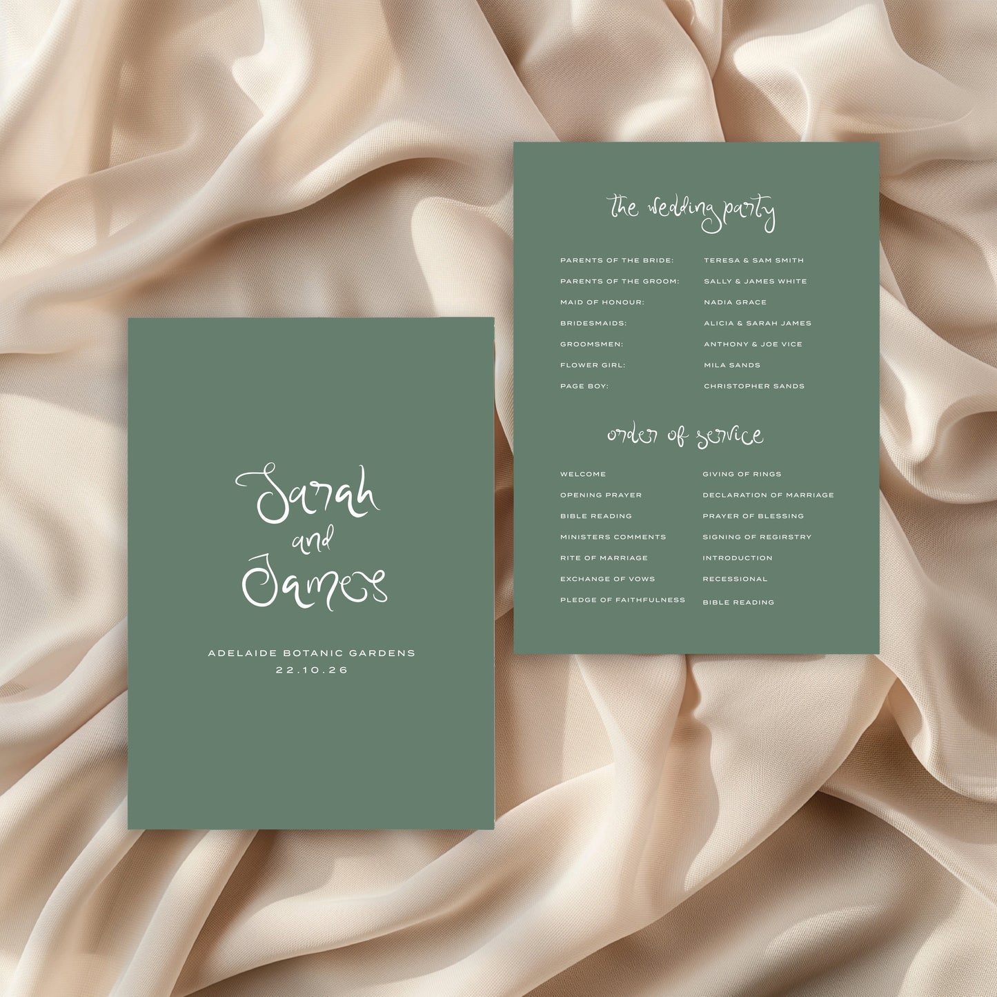 Amalfi Coast - Order of Service