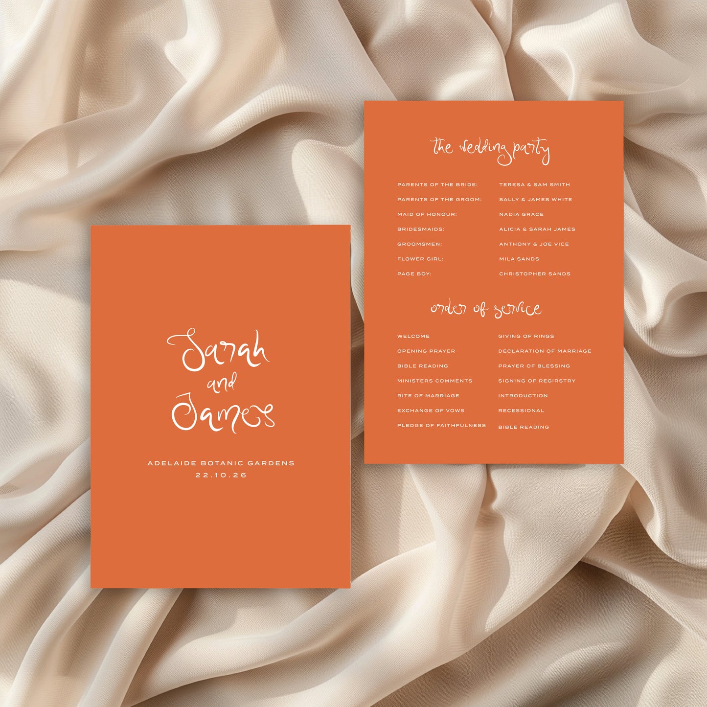 Amalfi Coast - Order of Service