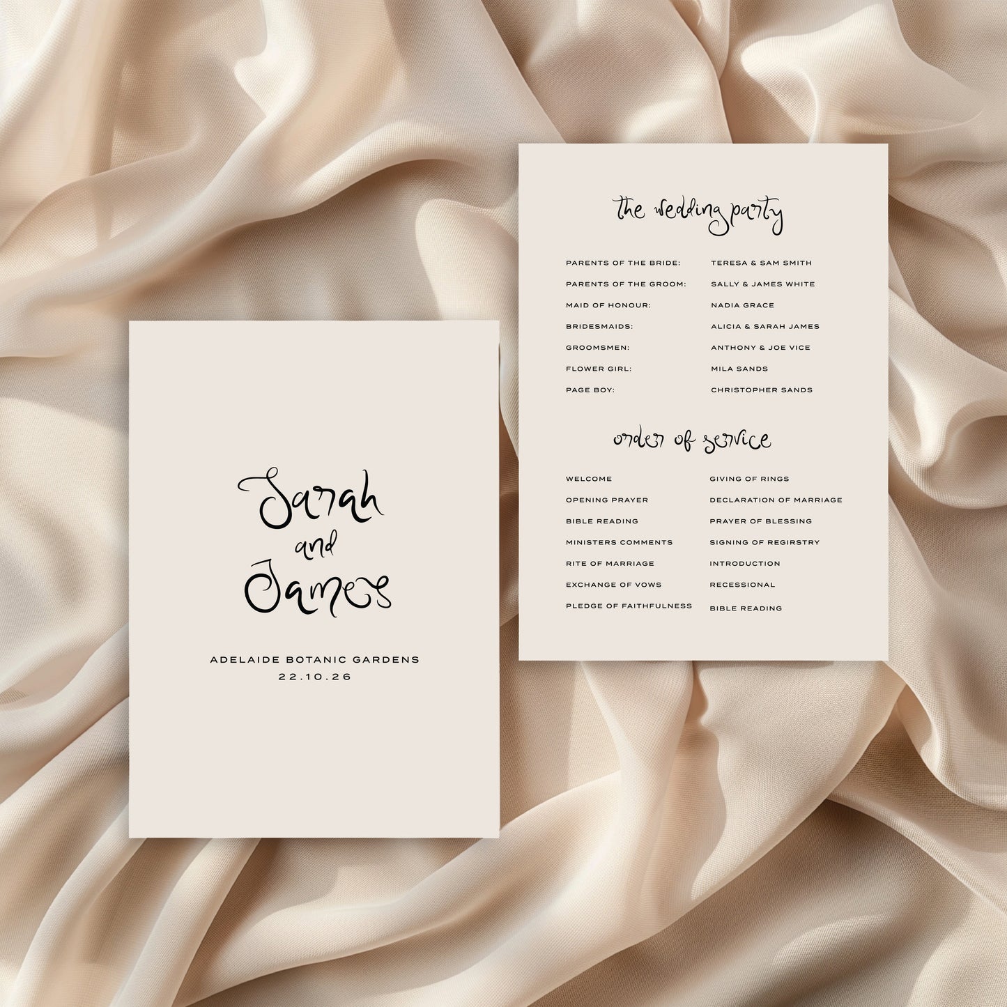 Amalfi Coast - Order of Service