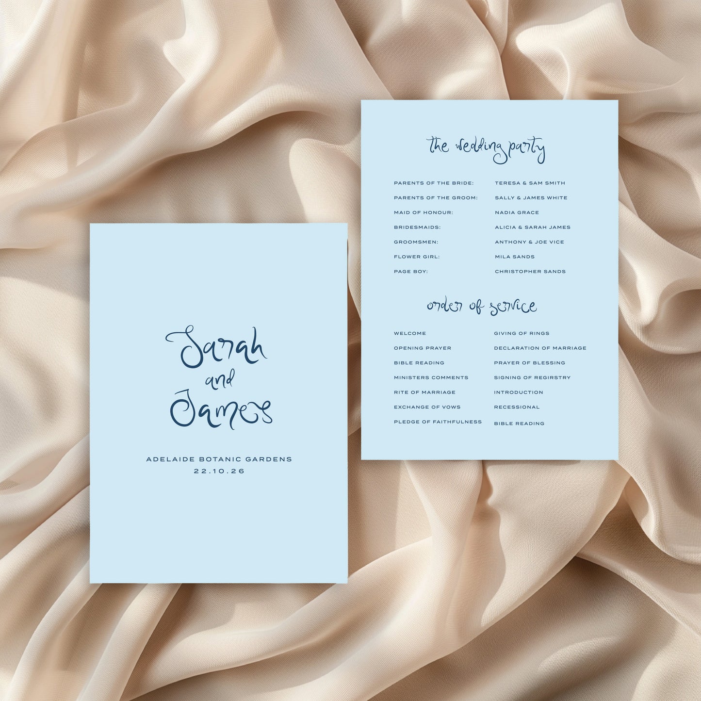 Amalfi Coast - Order of Service