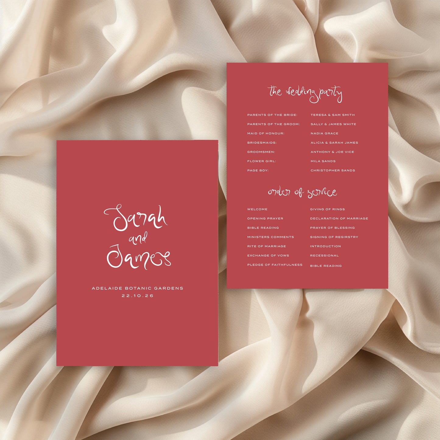 Amalfi Coast - Order of Service