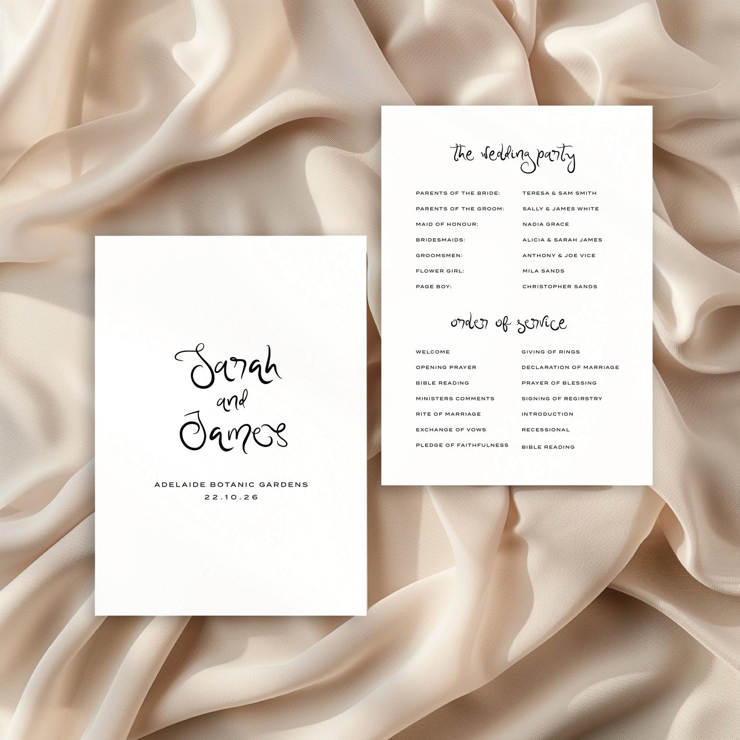 Amalfi Coast - Order of Service