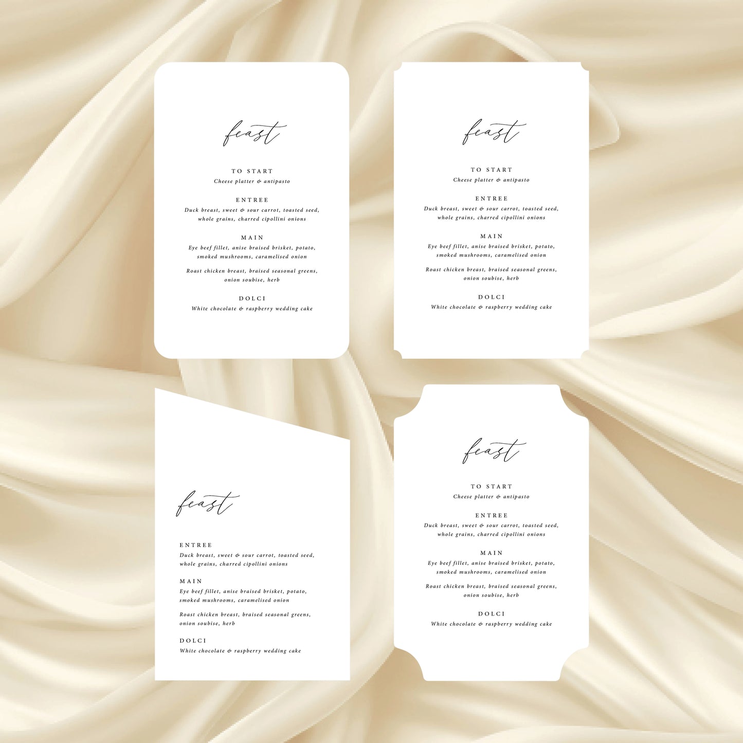 Amore - Menu