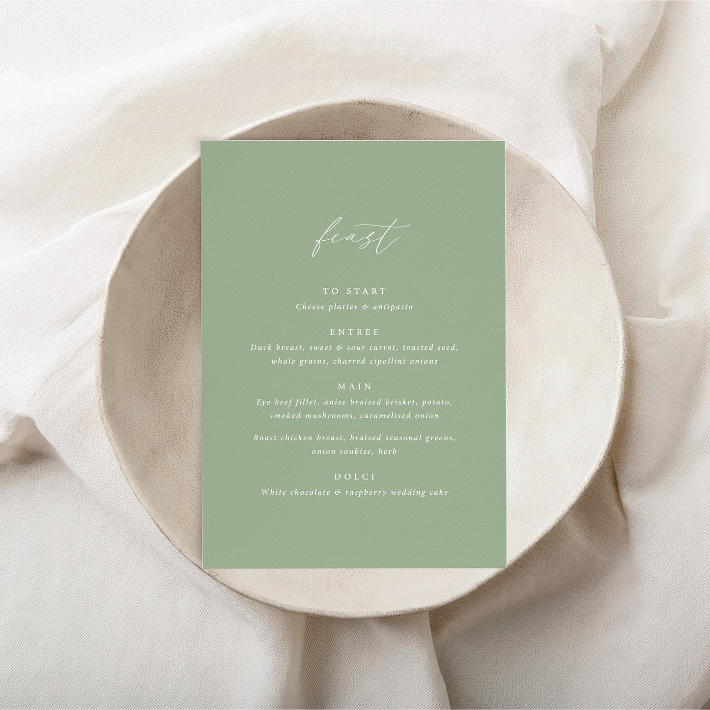 Amore - Menu