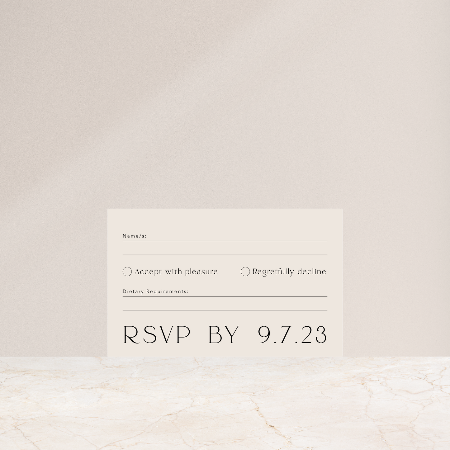 Just My Type - Rsvp Card