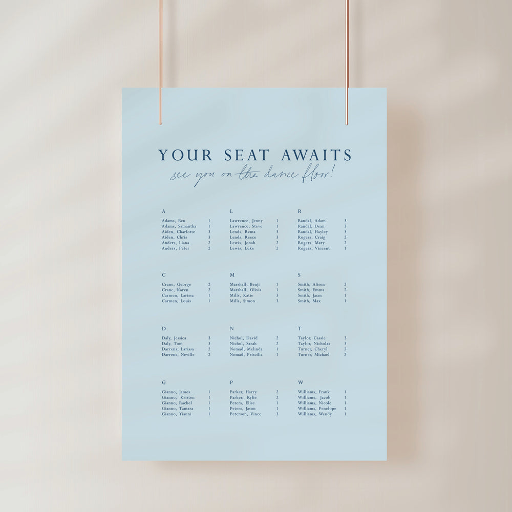 
                  
                    All You Need Is Love - Seating Chart
                  
                