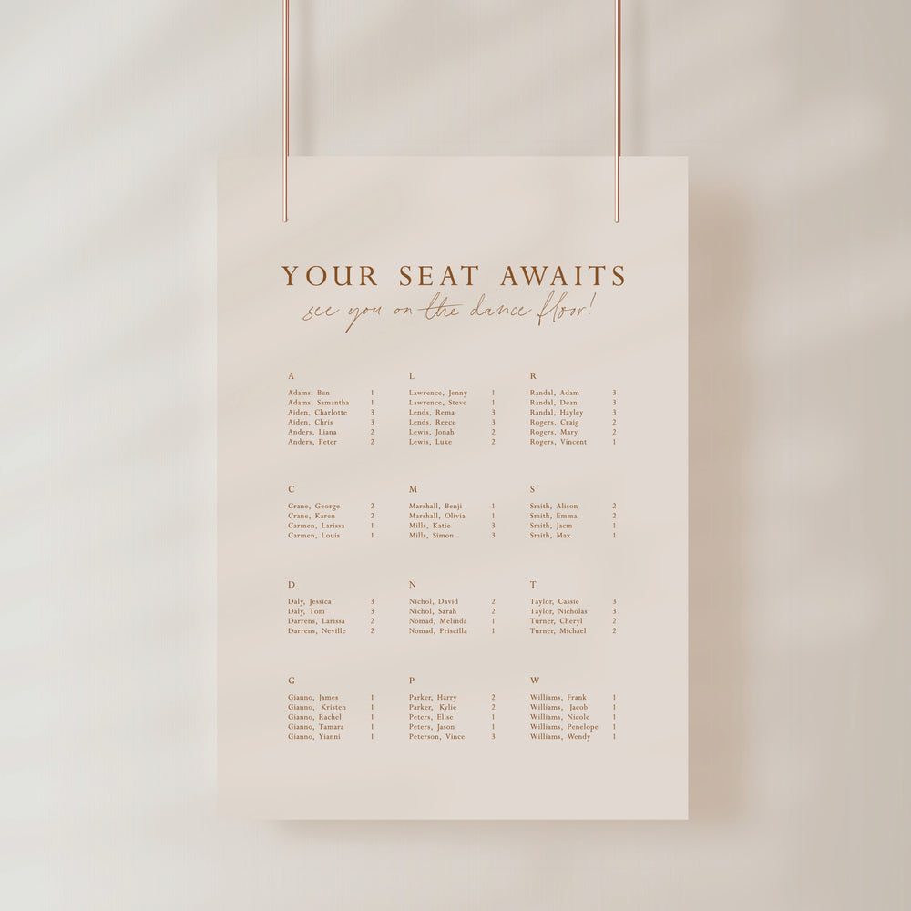 
                  
                    All You Need Is Love - Seating Chart
                  
                