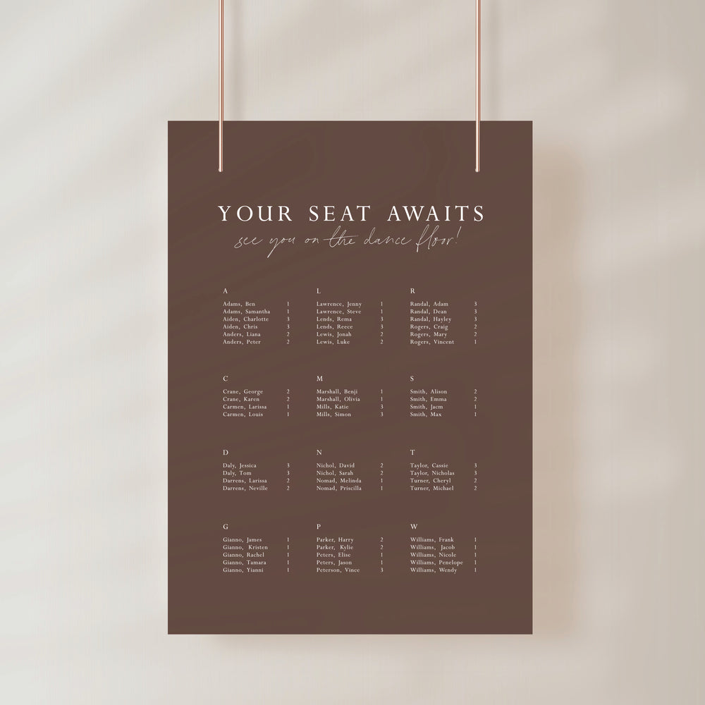 
                  
                    All You Need Is Love - Seating Chart
                  
                