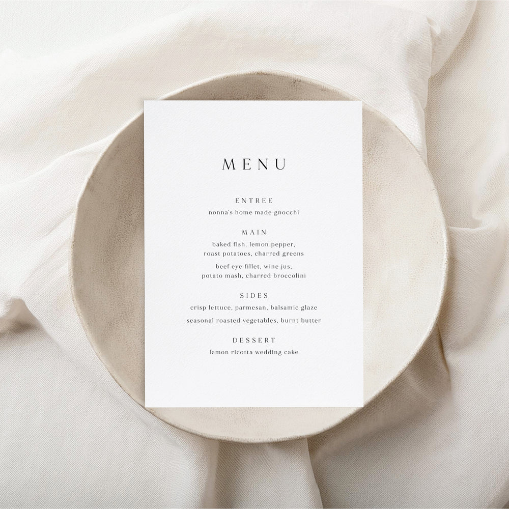 Classico - Menu