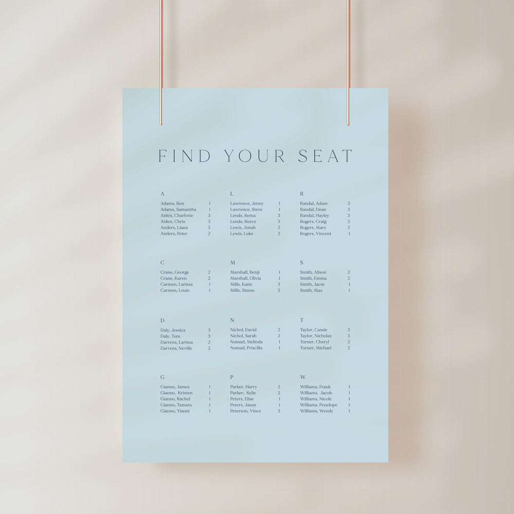 
                  
                    Classico - Seating Chart
                  
                