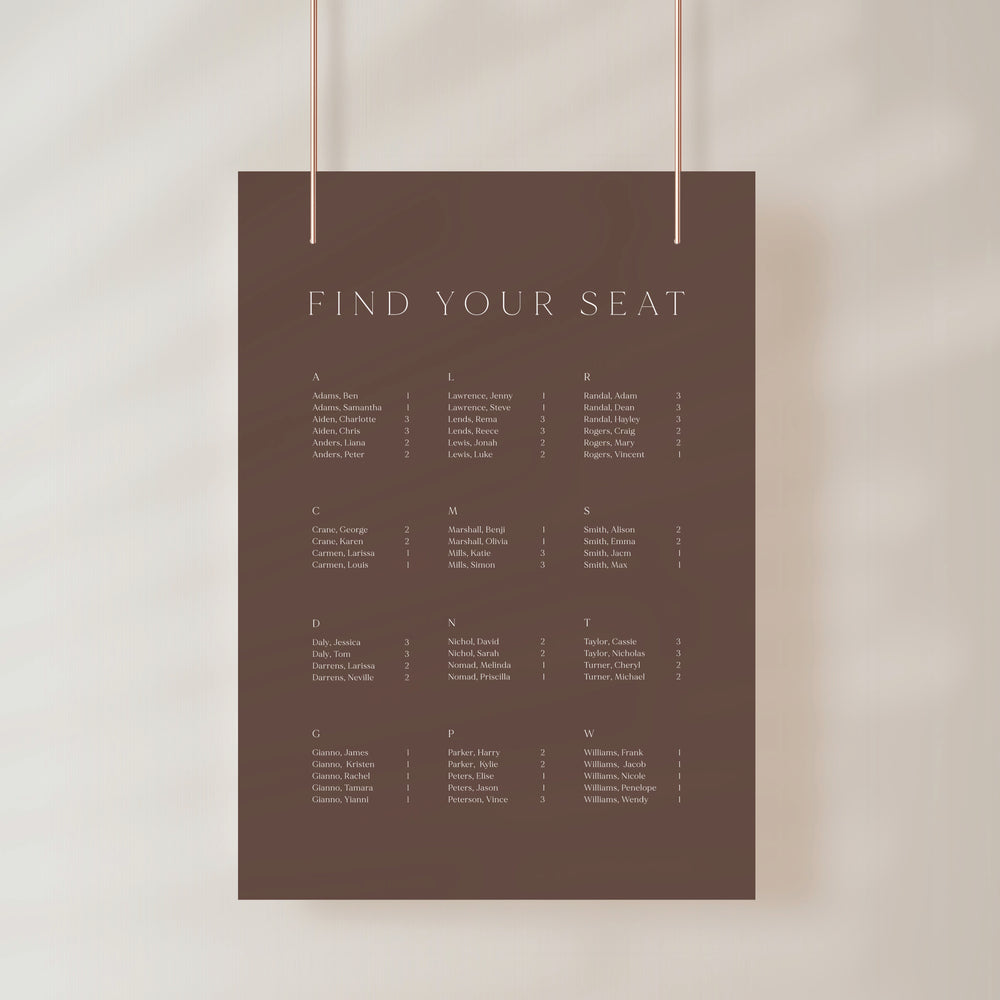 
                  
                    Classico - Seating Chart
                  
                