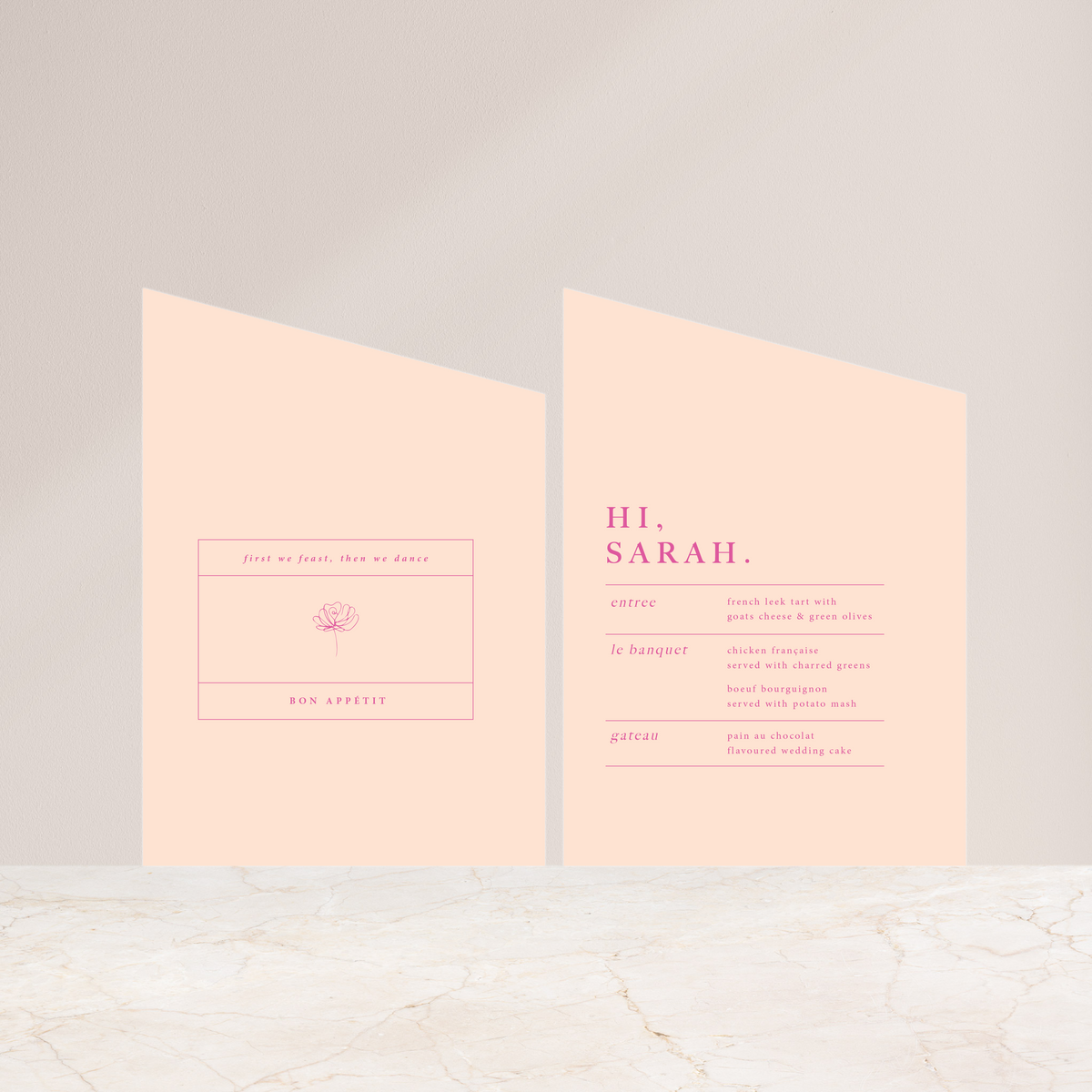 In Bloom - Double-Sided Menu – Class Ink Designs