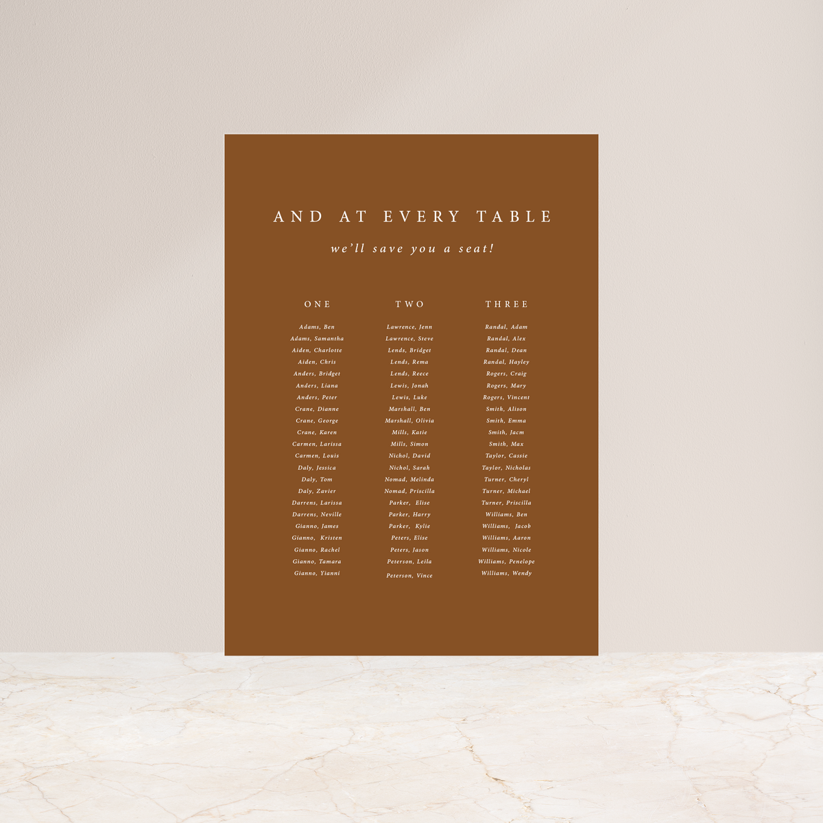 Love Letters - Seating Chart – Class Ink Designs