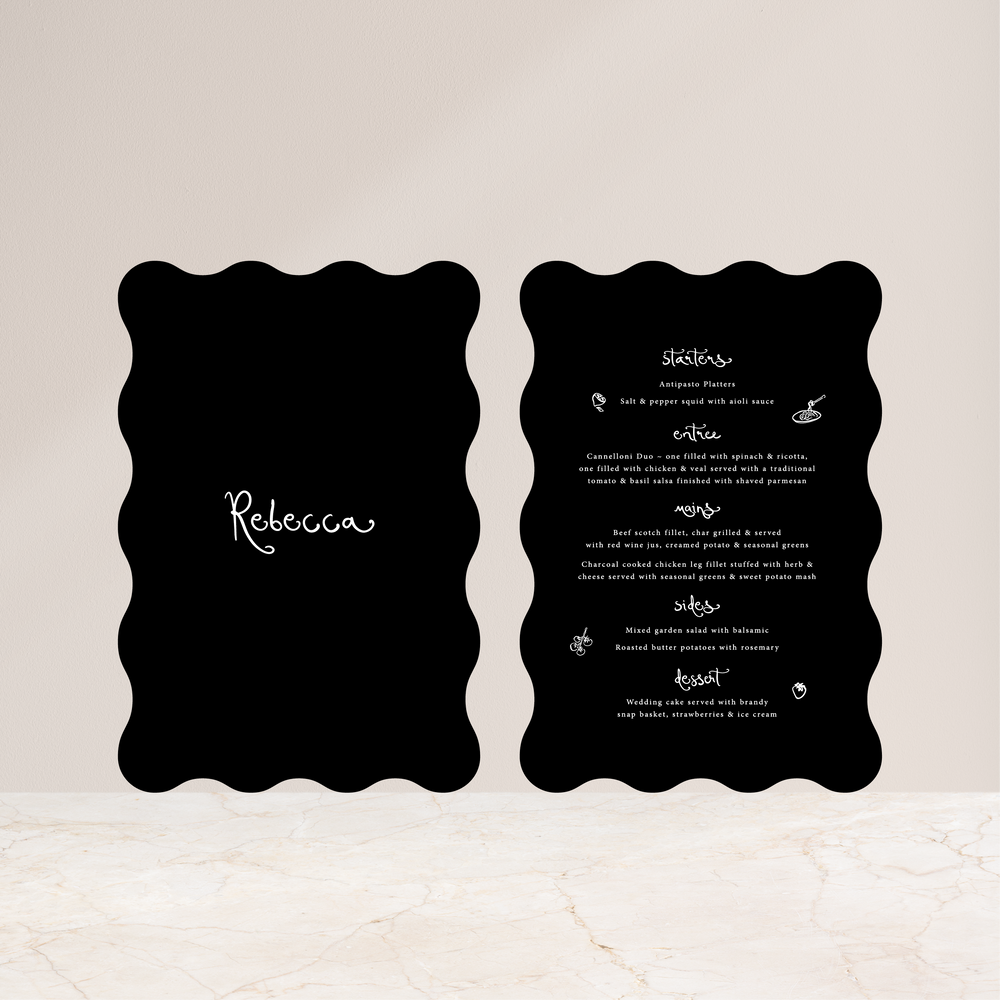 
                  
                    Serene Soirée - Double-Sided Menu
                  
                