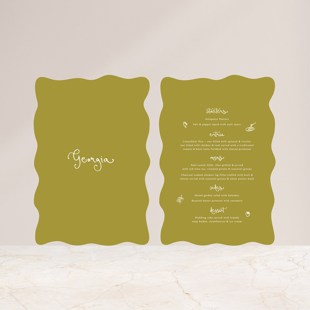 
                  
                    Serene Soirée - Double-Sided Menu
                  
                