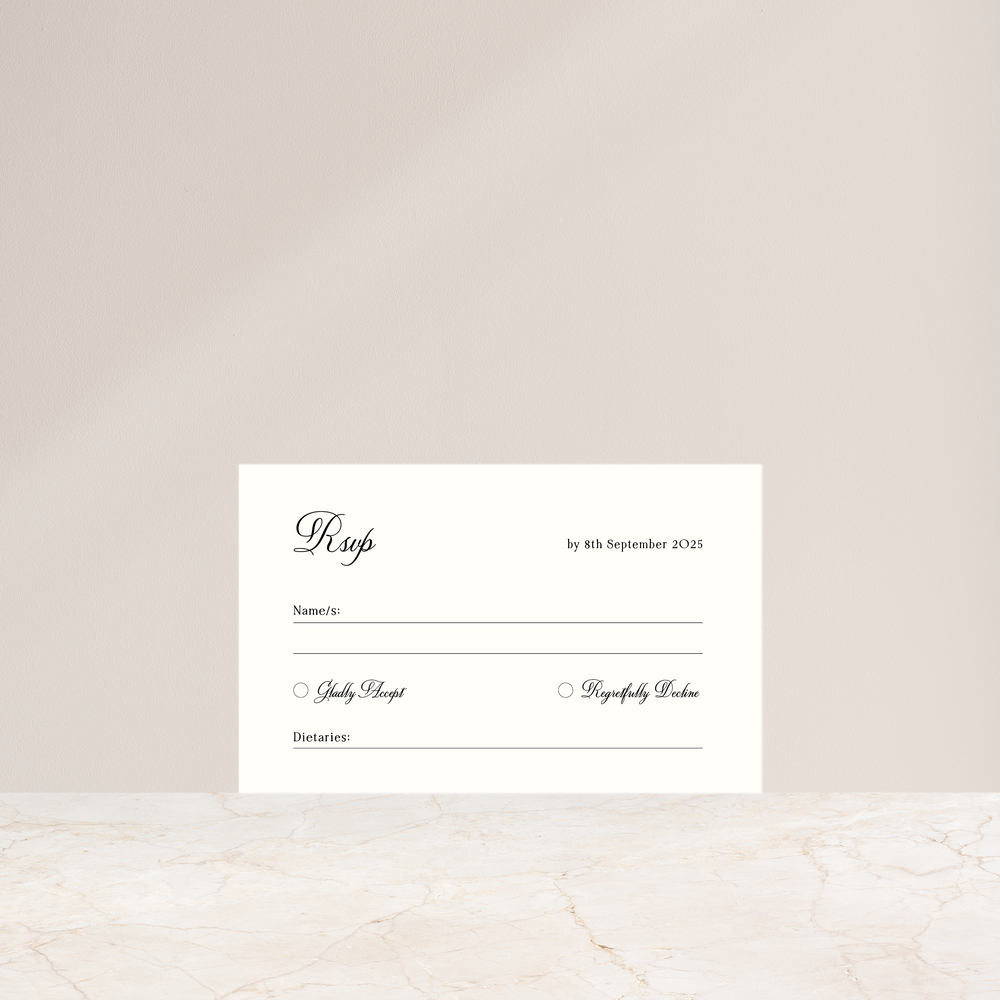 Soho- Rsvp Card