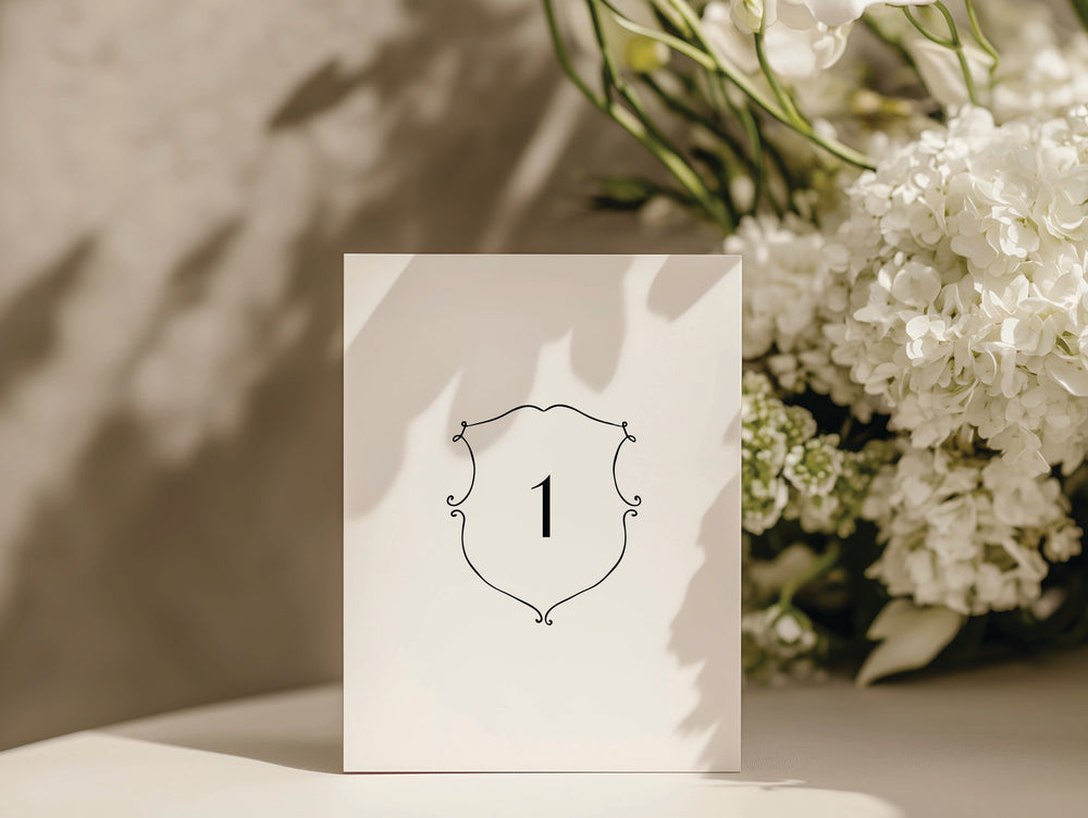 Treasure Crest - Table Numbers