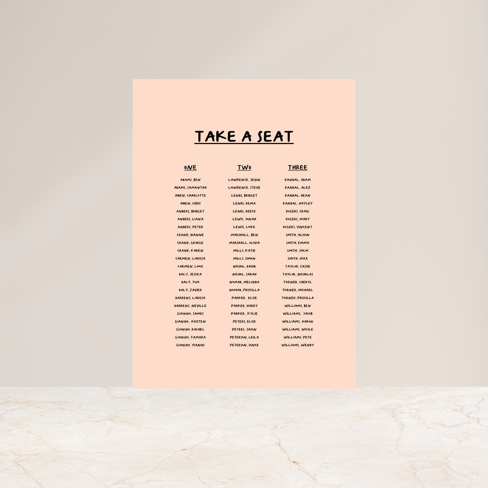 
                  
                    Young Love - Seating Chart
                  
                