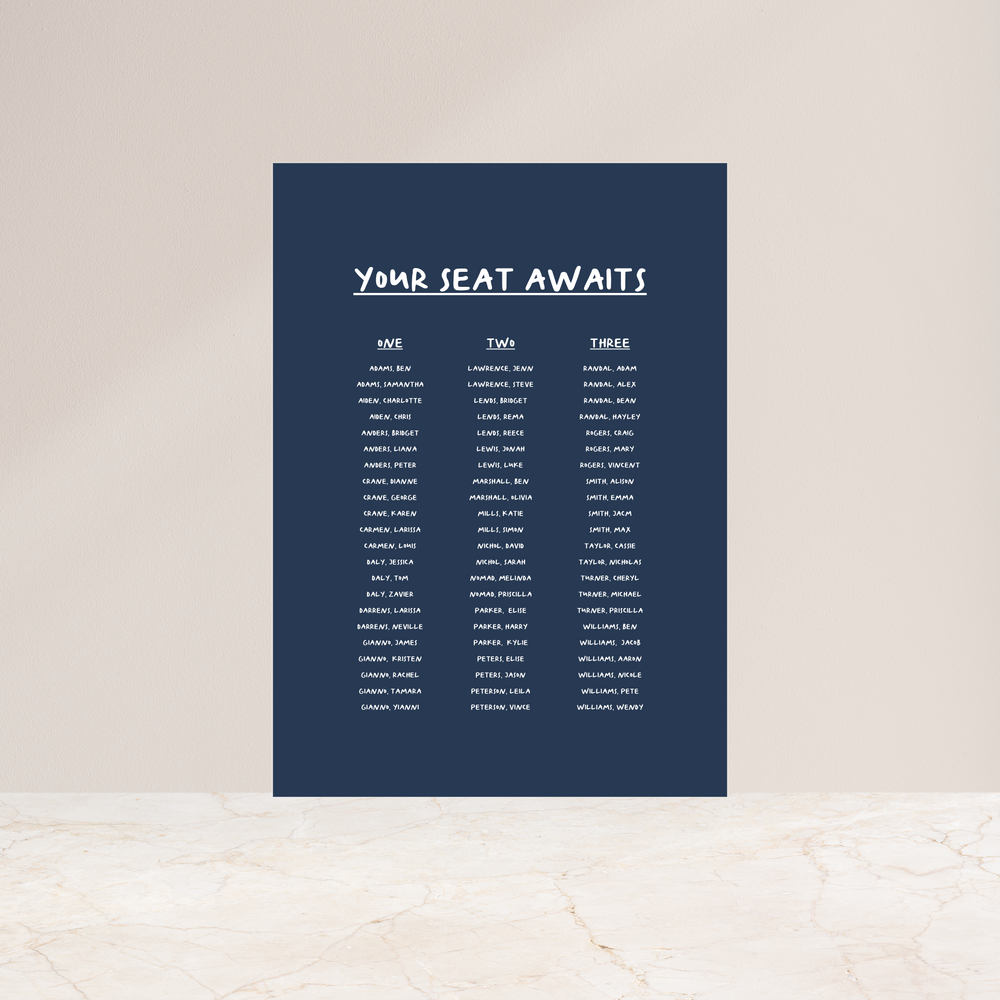 
                  
                    Young Love - Seating Chart
                  
                