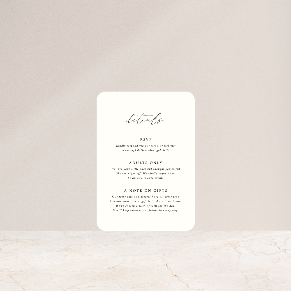 Amore - Details Card