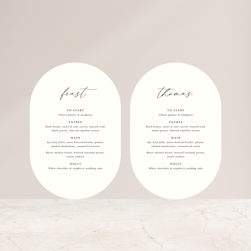 Amore - Menu