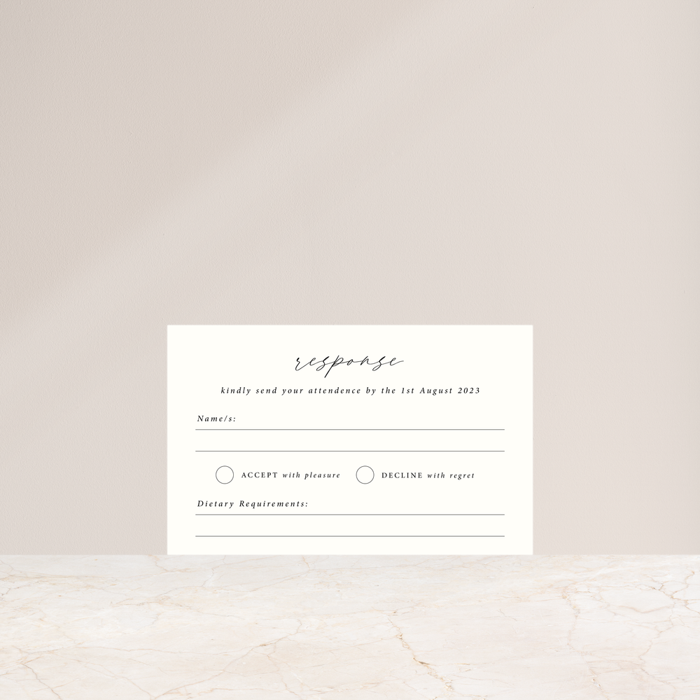 Amore- Rsvp Card