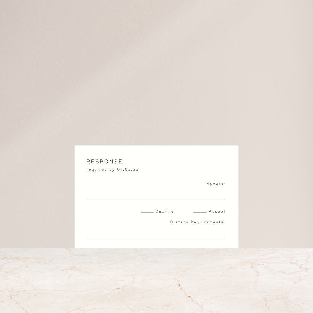 Between The Lines - Rsvp Card