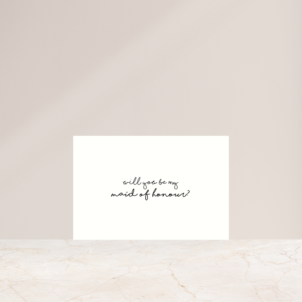 Seashores Maid of Honour Card