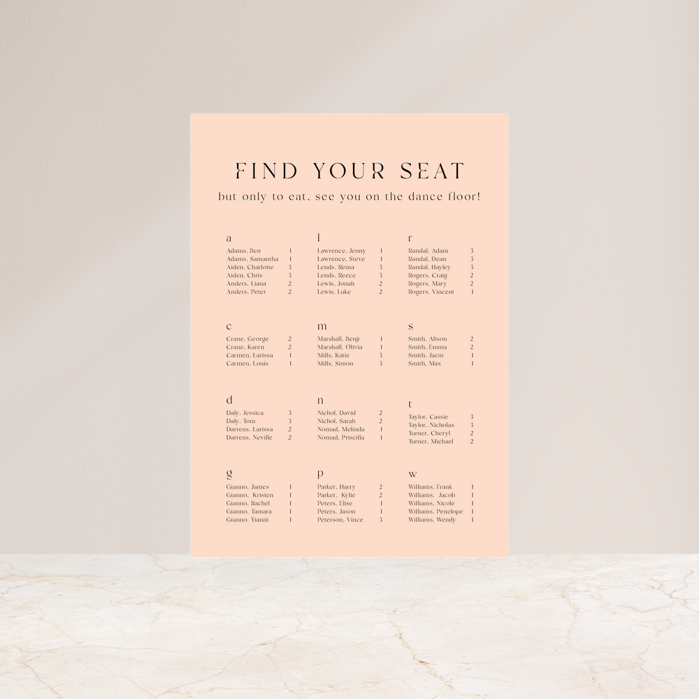 
                  
                    Starlight - Seating Chart
                  
                