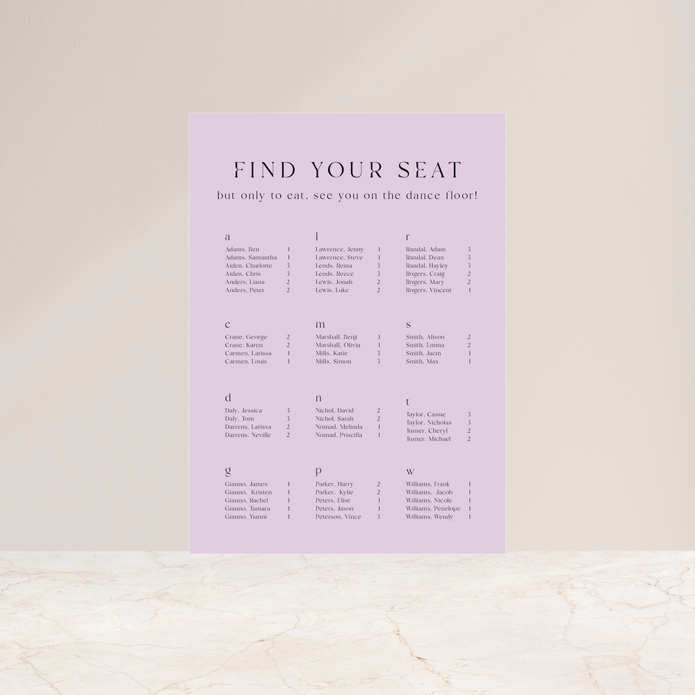 
                  
                    Starlight - Seating Chart
                  
                